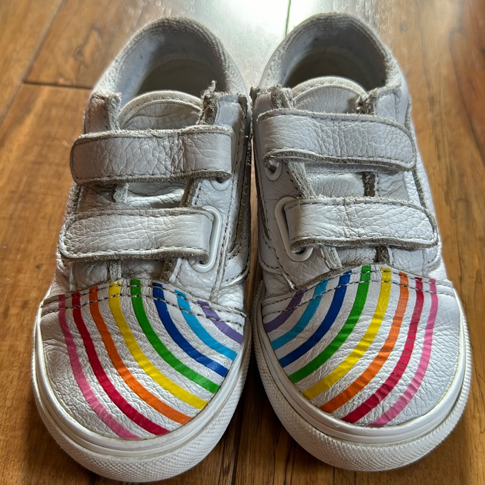 Vans Flour Shop rainbow sneakers Toddler size 7.5
